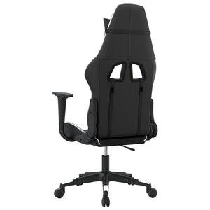 Καρέκλα Gaming Μαύρο/Λευκό από Συνθετικό Δέρμα
