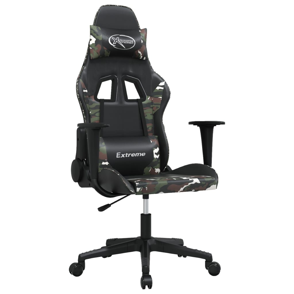 Καρέκλα Gaming Μαύρο/Παραλλαγή από Συνθετικό Δέρμα