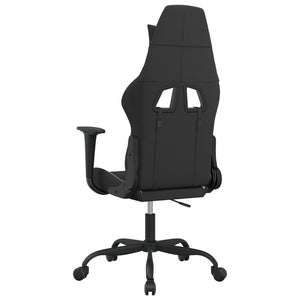 Καρέκλα Gaming Μαύρη και Κρεμ Υφασμάτινη