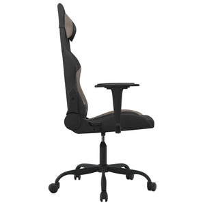 Καρέκλα Gaming Μαύρη και Taupe Υφασμάτινη