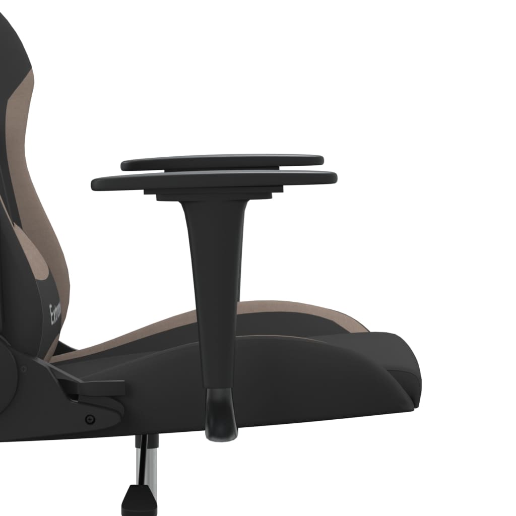 Καρέκλα Gaming Μαύρη και Taupe Υφασμάτινη