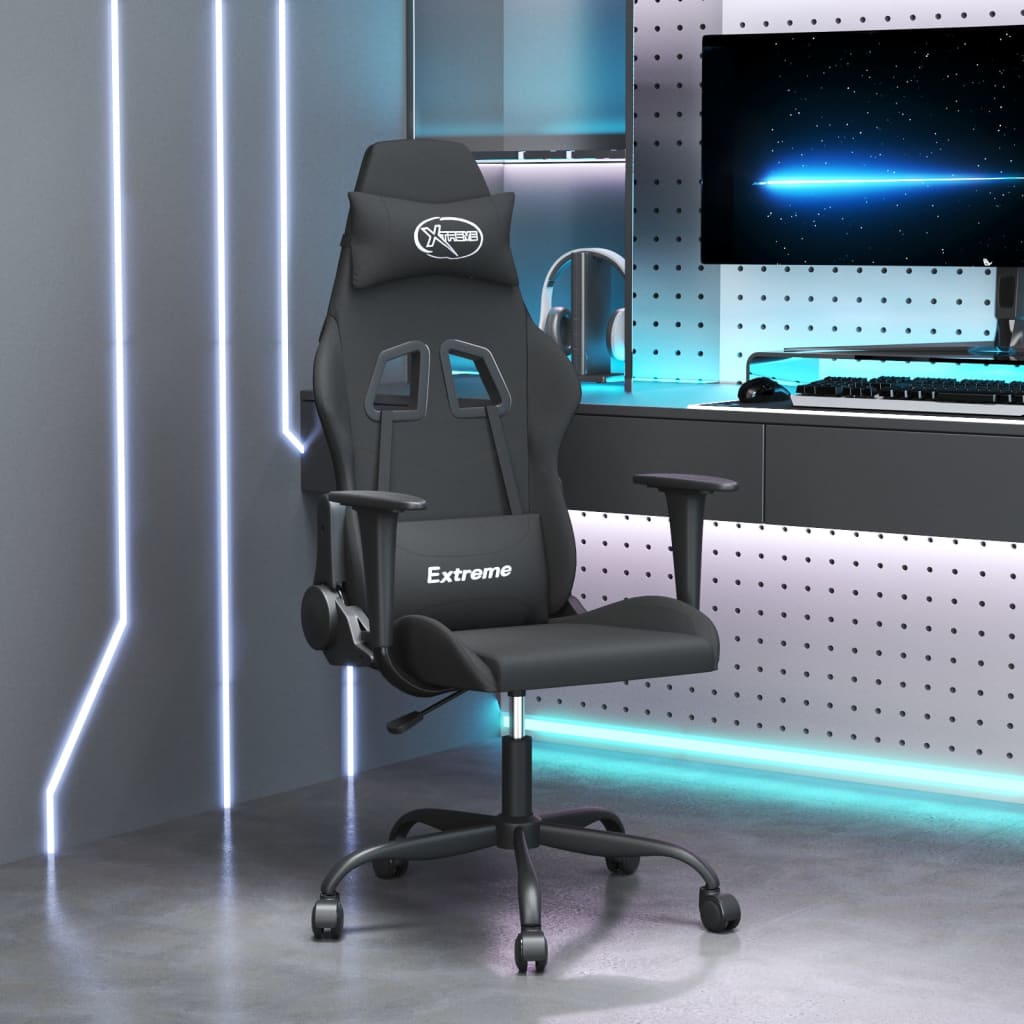 Καρέκλα Gaming Μαύρη Υφασμάτινη - Pakobazaar