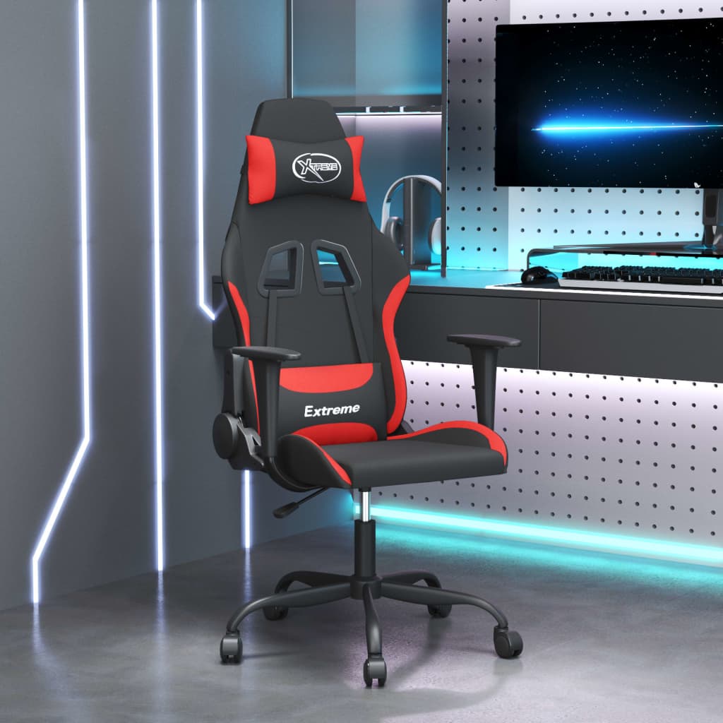 Καρέκλα Gaming Μαύρο και κόκκινο Υφασμάτινη