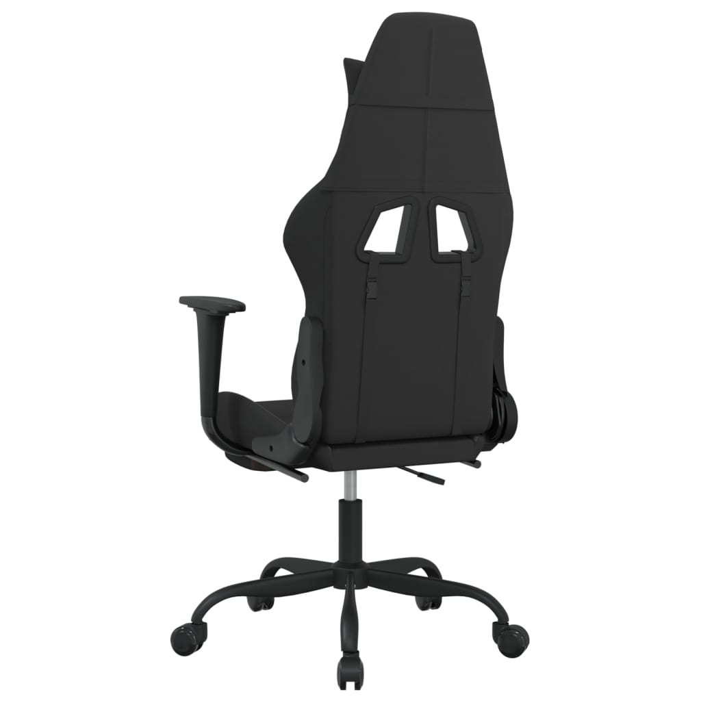 Καρέκλα Gaming Μαύρη & Taupe Υφασμάτινη με Υποπόδιο - Pakobazaar