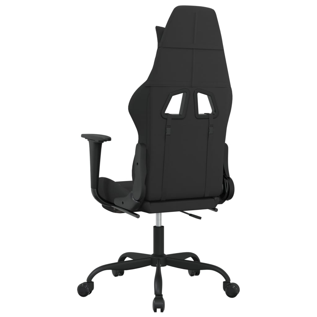Καρέκλα Gaming Μαύρο/Παραλλαγή Ύφασμα με Υποπόδιο - Pakobazaar