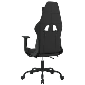 Καρέκλα Gaming Μαύρο/Παραλλαγή Ύφασμα με Υποπόδιο - Pakobazaar