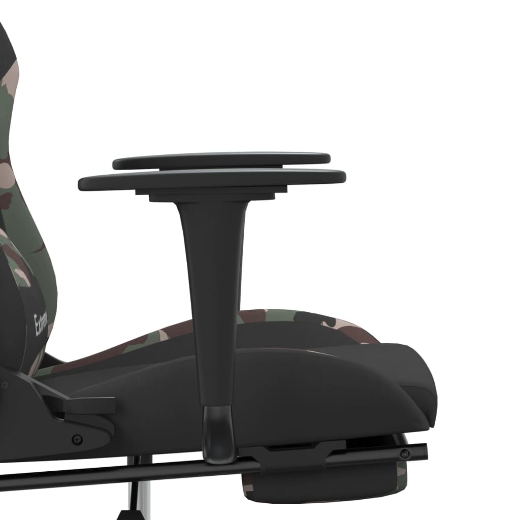 Καρέκλα Gaming Μαύρο/Παραλλαγή Ύφασμα με Υποπόδιο - Pakobazaar