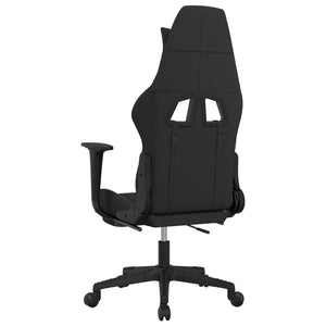 Καρέκλα Gaming Μαύρη/Ανοιχτό γκρι Ύφασμα με Υποπόδιο - Pakobazaar