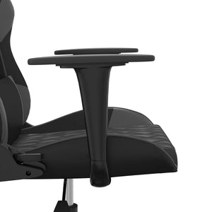 Καρέκλα Gaming Μαύρο/Γκρι από Συνθετικό Δέρμα