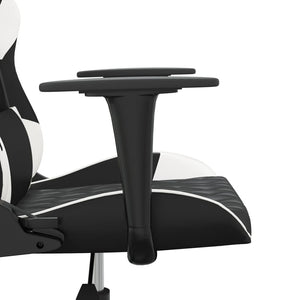 Καρέκλα Gaming Μαύρο/Λευκό από Συνθετικό Δέρμα