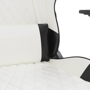 Καρέκλα Gaming Λευκό/Μαύρο από Συνθετικό Δέρμα