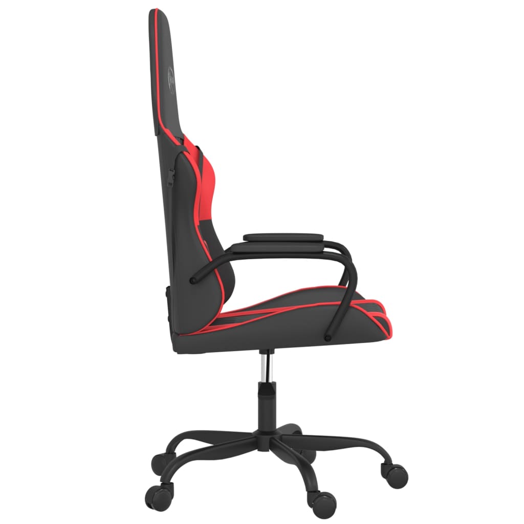 Καρέκλα Gaming Μασάζ Μαύρο/Κόκκινο από Συνθετικό Δέρμα