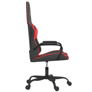 Καρέκλα Gaming Μασάζ Μαύρο/Κόκκινο από Συνθετικό Δέρμα