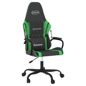 Καρέκλα Gaming Μαύρο/πράσινο από Συνθετικό Δέρμα