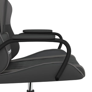 Καρέκλα Gaming Μαύρο/Γκρι από Συνθετικό Δέρμα