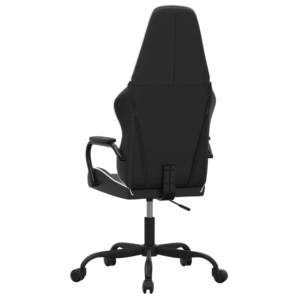 Καρέκλα Gaming Μαύρο/Λευκό από Συνθετικό Δέρμα