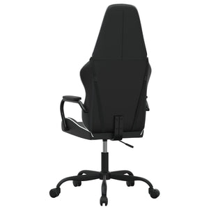 Καρέκλα Gaming Μαύρο/Λευκό από Συνθετικό Δέρμα