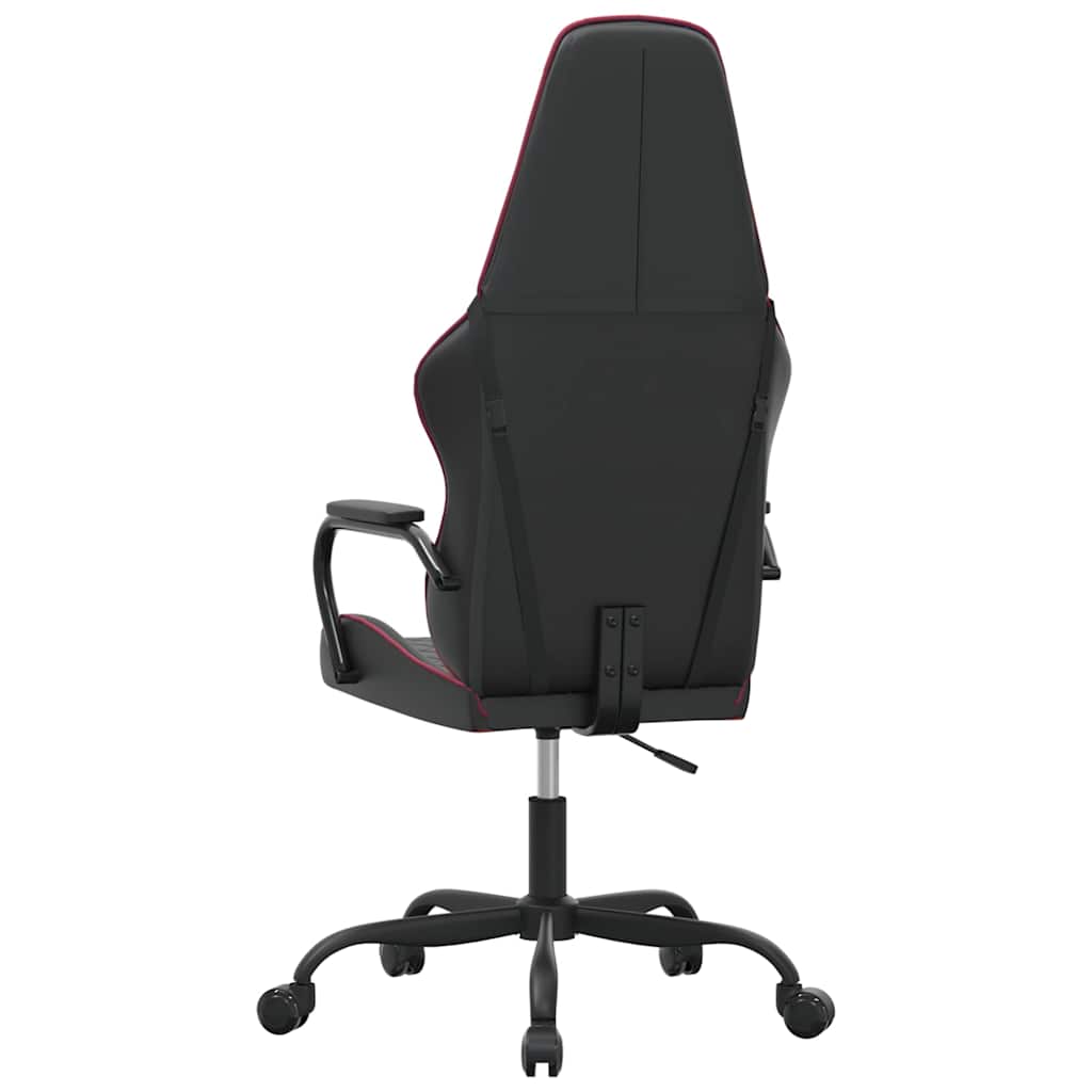 Καρέκλα Gaming Μαύρο/Μπορντό από Συνθετικό Δέρμα