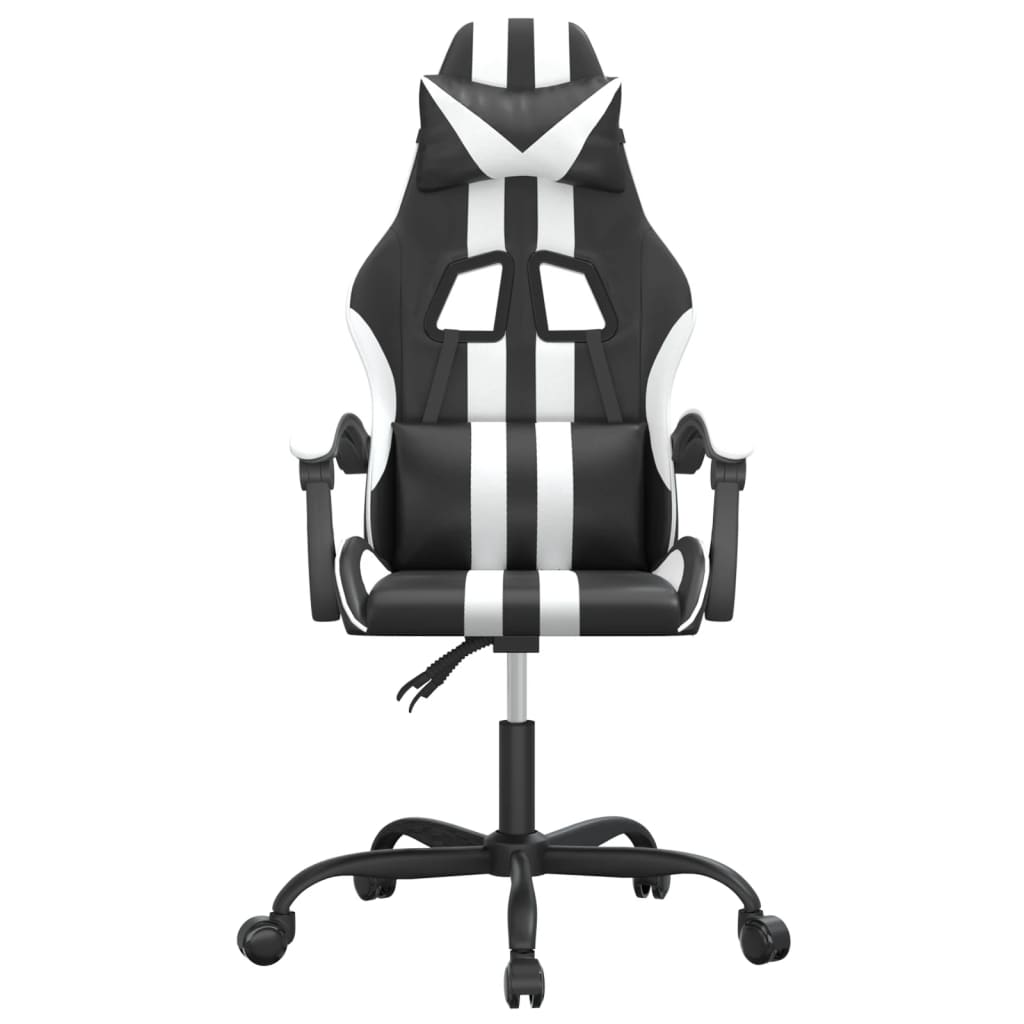 Καρέκλα Gaming Μαύρο/Λευκό από Συνθετικό Δέρμα