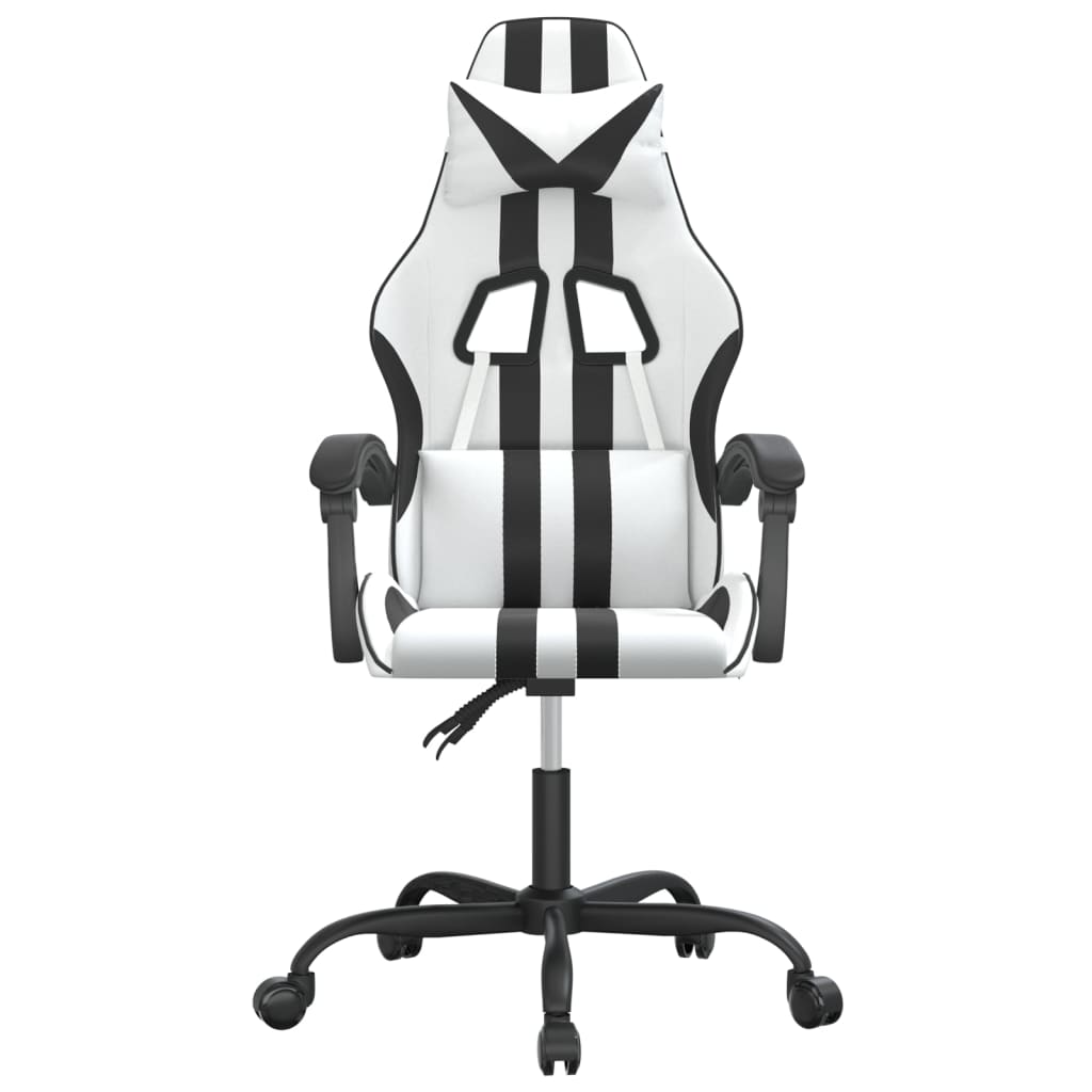 Καρέκλα Gaming Λευκό/Μαύρο από Συνθετικό Δέρμα