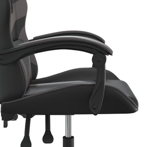 Καρέκλα Gaming Μαύρο/Γκρι από Συνθετικό Δέρμα