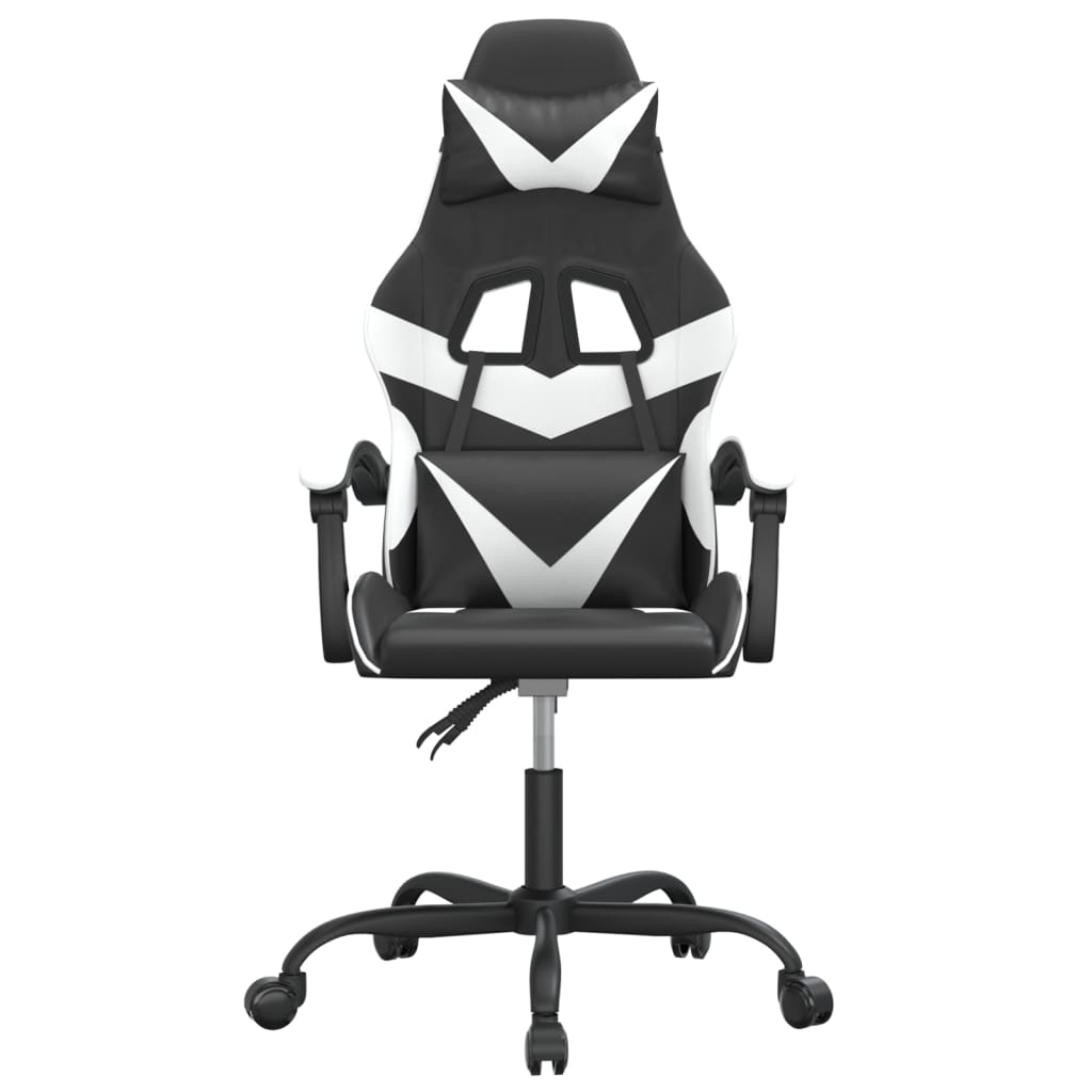 Καρέκλα Gaming Μαύρο/Λευκό από Συνθετικό Δέρμα