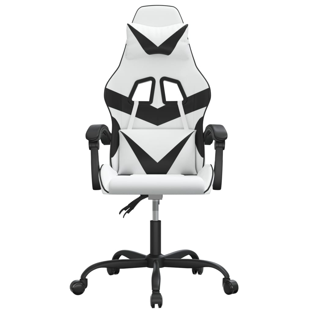Καρέκλα Gaming Λευκό/Μαύρο από Συνθετικό Δέρμα