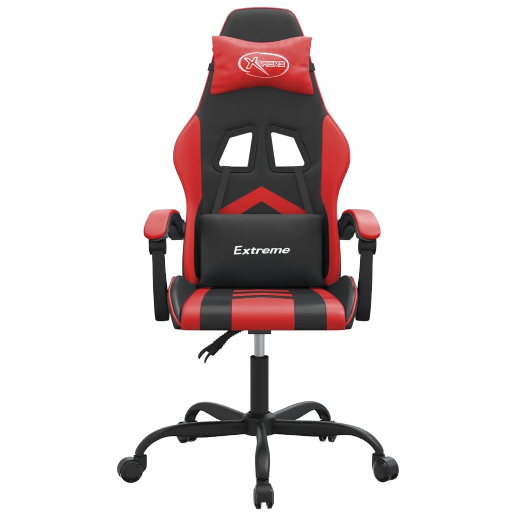 Καρέκλα Gaming Μασάζ Μαύρο/Κόκκινο από Συνθετικό Δέρμα