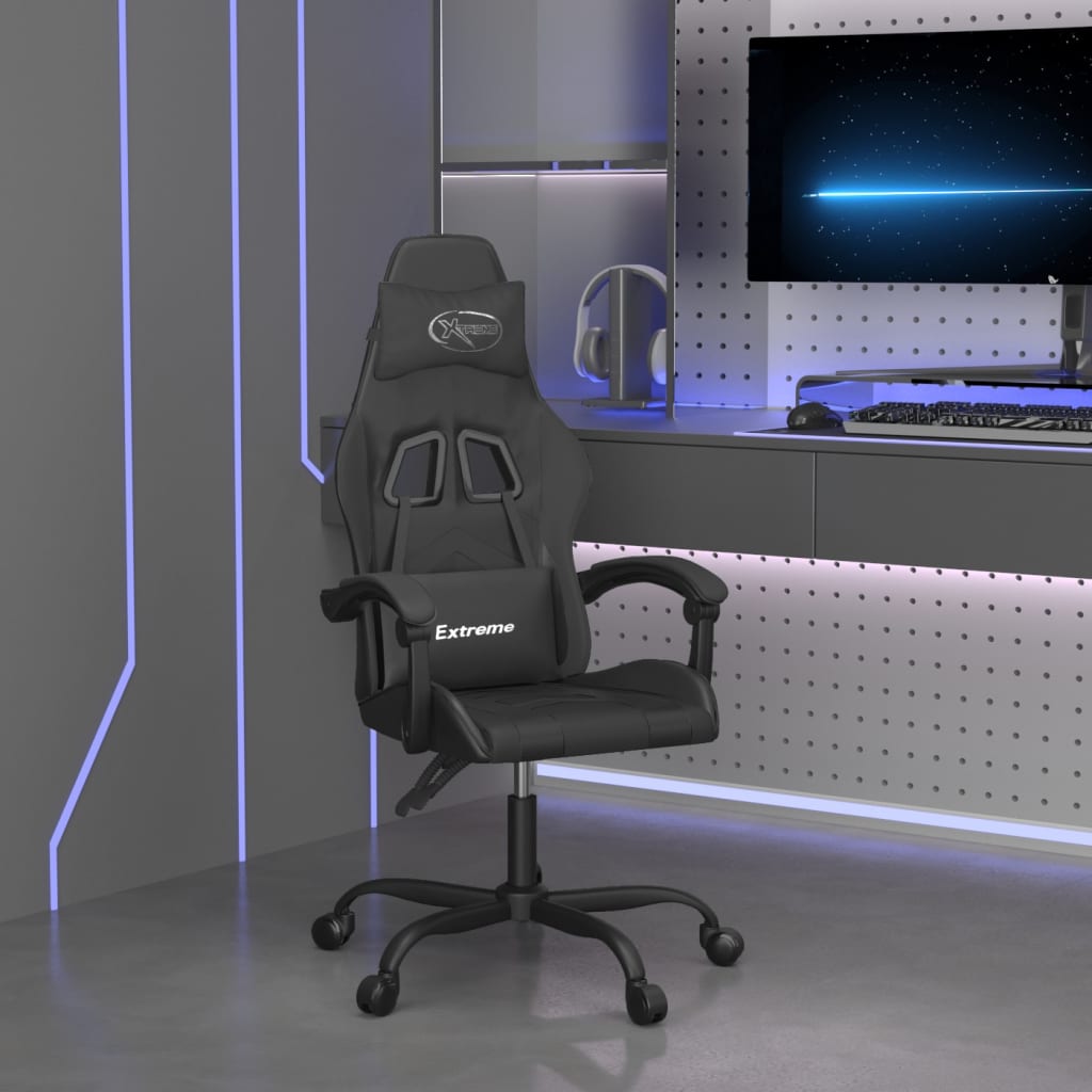Καρέκλα Gaming Μαύρη από Συνθετικό Δέρμα - Pakobazaar