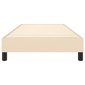 Σκελετός Κρεβατιού με Ελατήρια Κρέμα 80x200 cm Ύφασμα