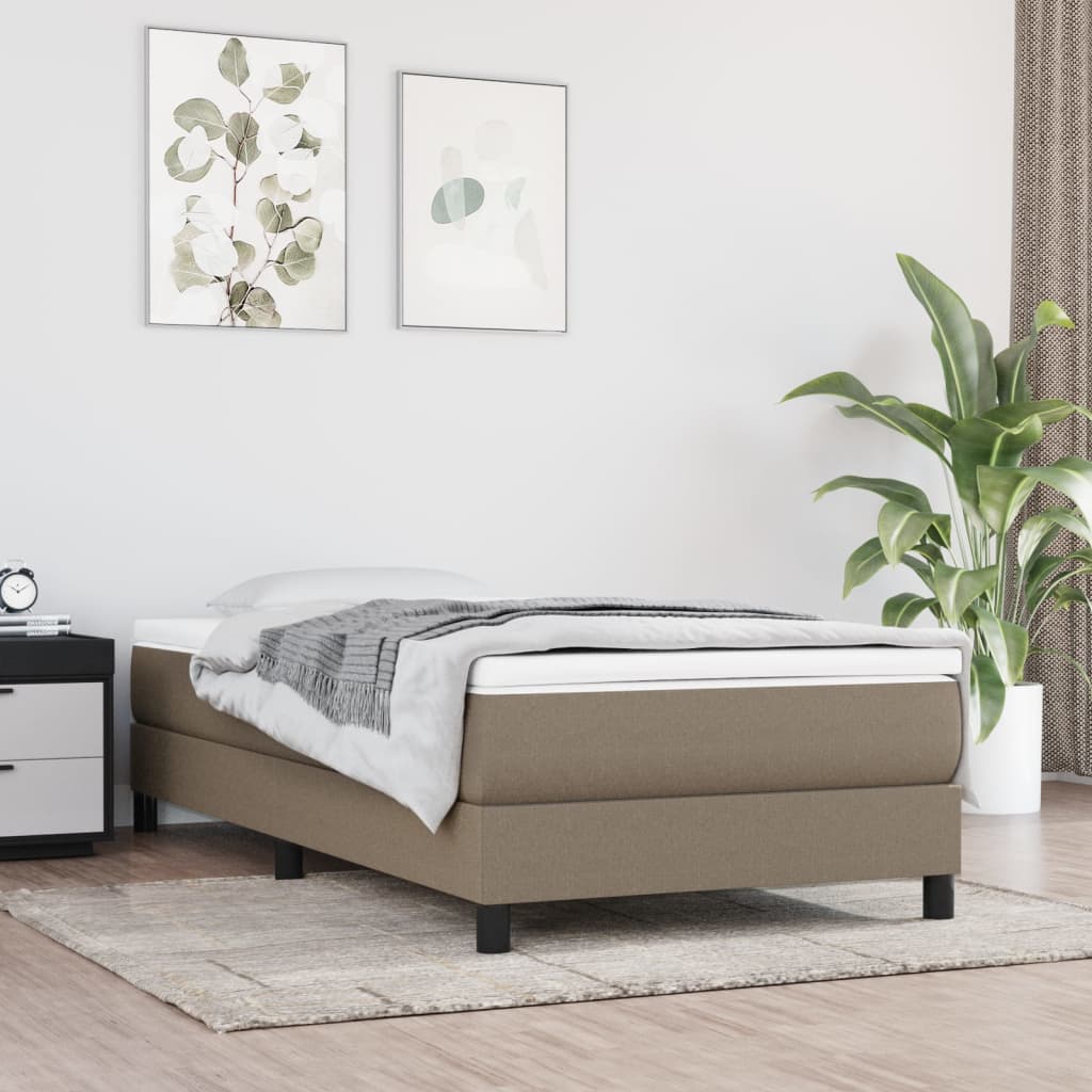 Σκελετός Κρεβατιού με Ελατήρια Taupe 90x190 εκ. Υφασμάτινο