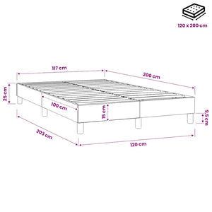 Σκελετός Κρεβατιού με Ελατήρια Πράσινο 120x200 εκ. Υφασμάτινο