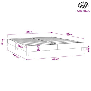 Σκελετός Κρεβατιού με Ελατήρια Πράσινο 140x190 εκ. Υφασμάτινο