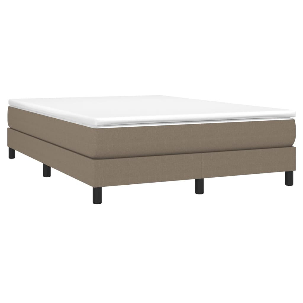 Σκελετός Κρεβατιού με Ελατήρια Taupe 140x200 εκ. Υφασμάτινο
