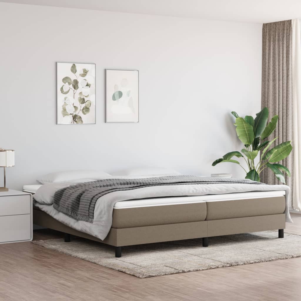 Σκελετός Κρεβατιού με Ελατήρια Taupe 200x200 εκ.Υφασμάτινο