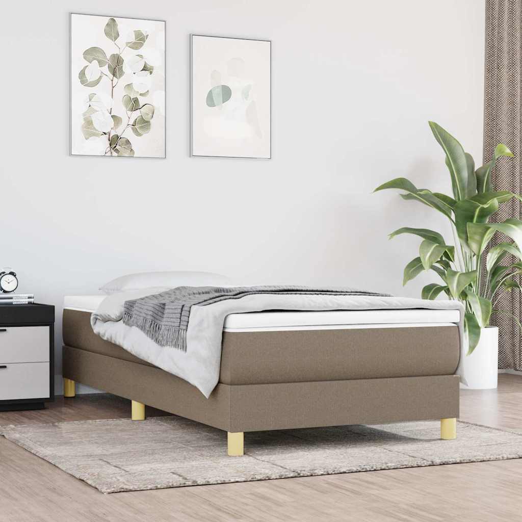 Σκελετός Κρεβατιού με Ελατήρια Taupe 80x200 εκ. Υφασμάτινο