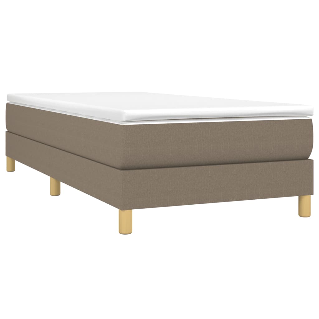 Σκελετός Κρεβατιού με Ελατήρια Taupe 90x190 εκ. Υφασμάτινο