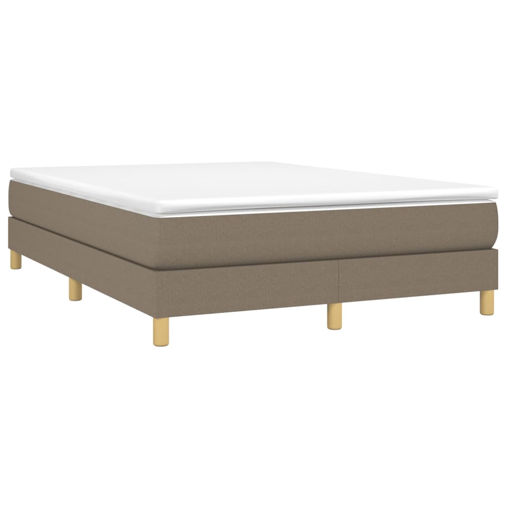 Σκελετός Κρεβατιού με Ελατήρια Taupe 140x190 εκ. Υφασμάτινο