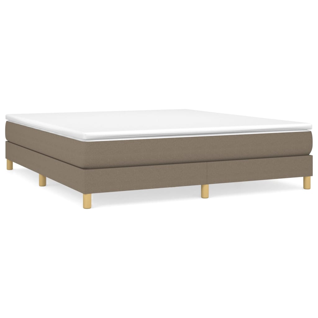 Σκελετός Κρεβατιού με Ελατήρια Taupe 160x200 εκ. Υφασμάτινο - Pakobazaar