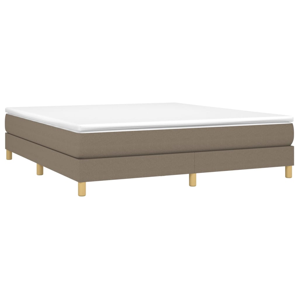 Σκελετός Κρεβατιού με Ελατήρια Taupe 160x200 εκ. Υφασμάτινο - Pakobazaar