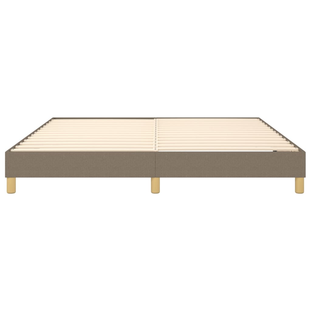 Σκελετός Κρεβατιού με Ελατήρια Taupe 160x200 εκ. Υφασμάτινο - Pakobazaar
