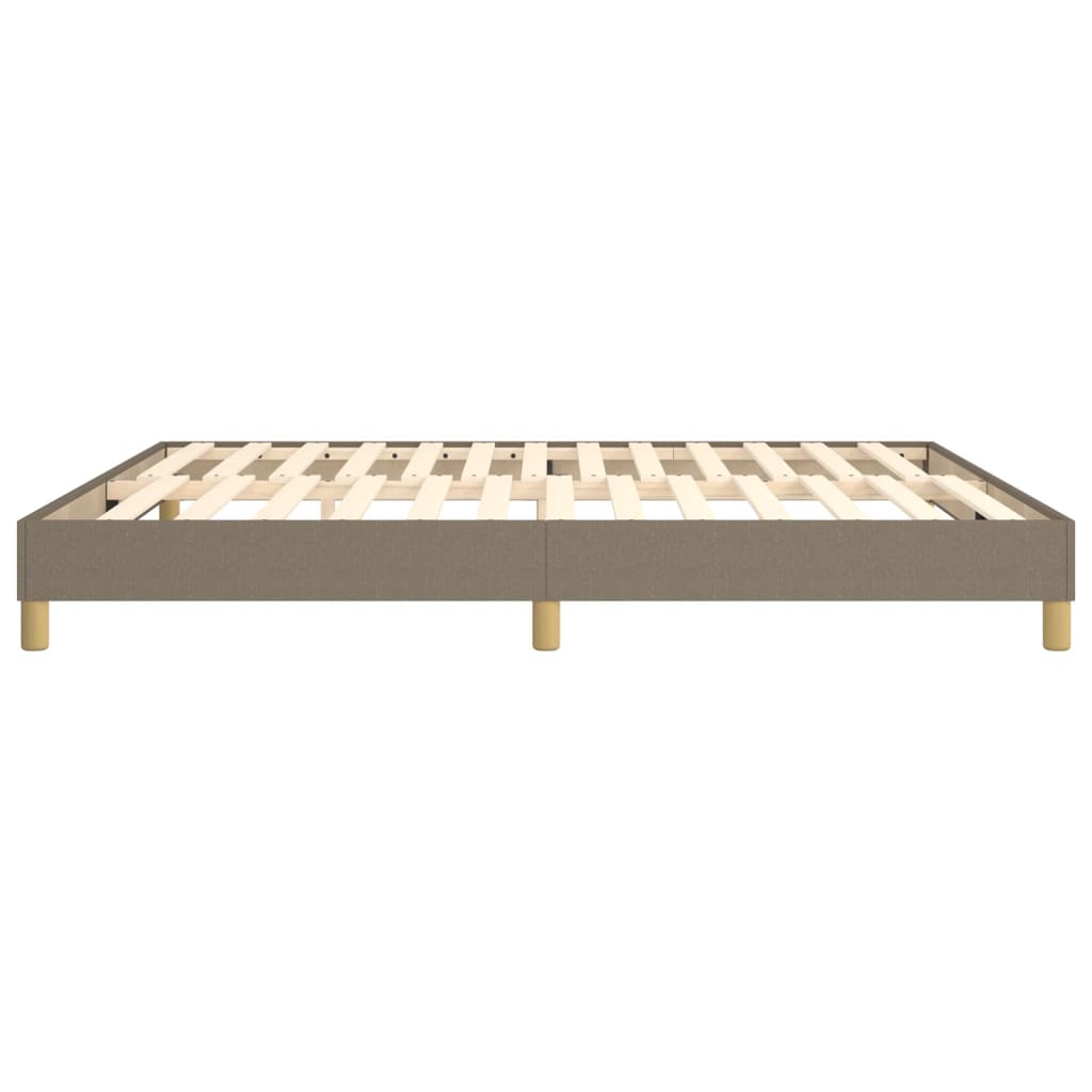 Σκελετός Κρεβατιού με Ελατήρια Taupe 160x200 εκ. Υφασμάτινο - Pakobazaar
