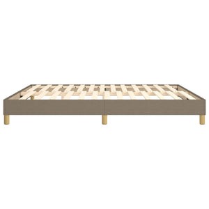 Σκελετός Κρεβατιού με Ελατήρια Taupe 160x200 εκ. Υφασμάτινο - Pakobazaar