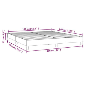 Σκελετός Κρεβατιού με Ελατήρια Taupe 160x200 εκ. Υφασμάτινο - Pakobazaar