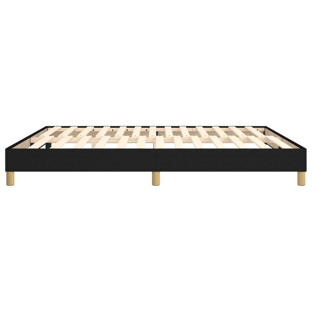Σκελετός Κρεβατιού με Ελατήρια Μαύρο 180x200 εκ. Υφασμάτινο