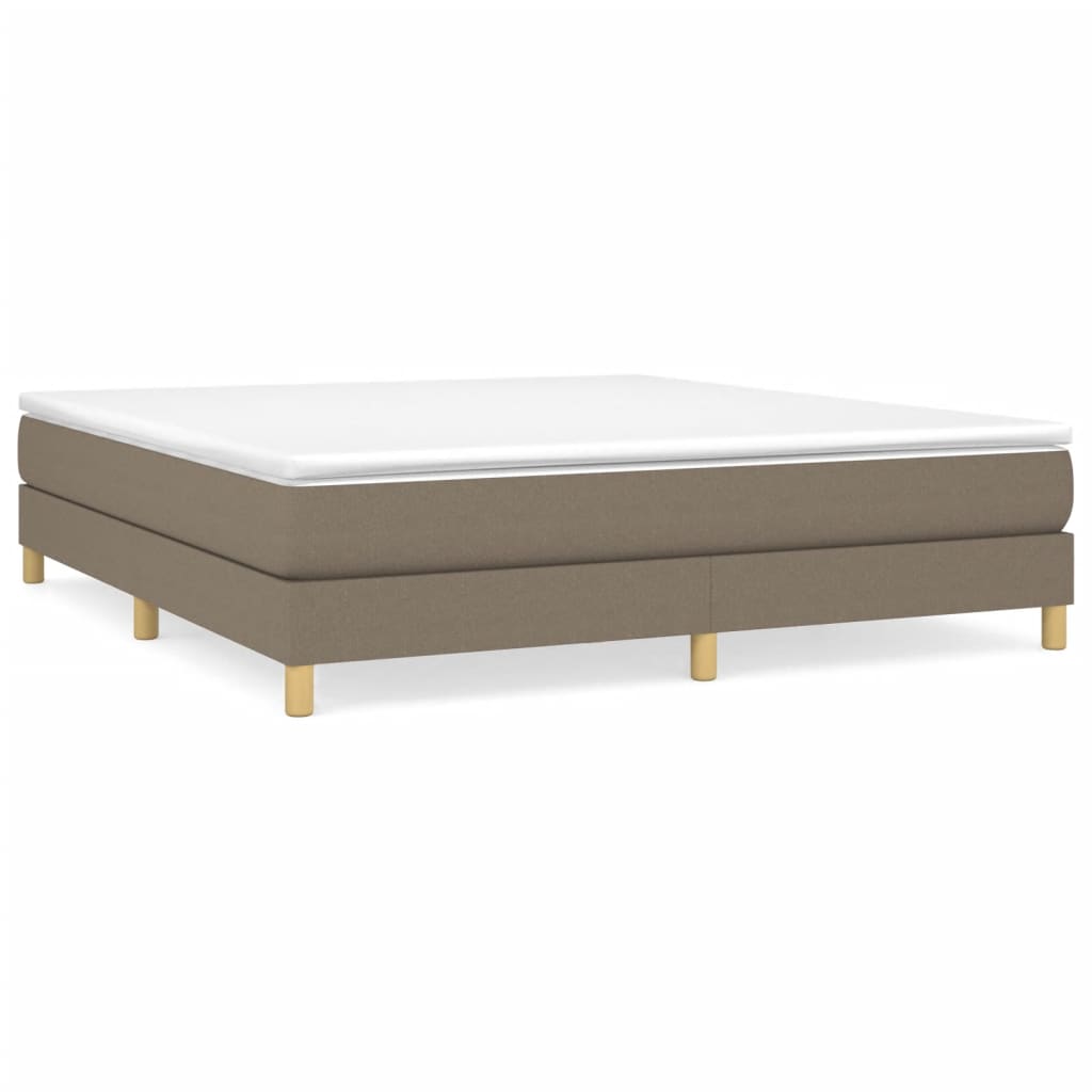 Σκελετός Κρεβατιού με Ελατήρια Taupe 180x200 εκ. Υφασμάτινο
