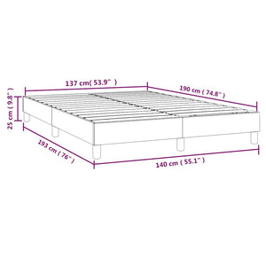 Σκελετός Κρεβατιού με Ελατήρια Καφέ 140x190 εκ. από Συνθετικό Δέρμα