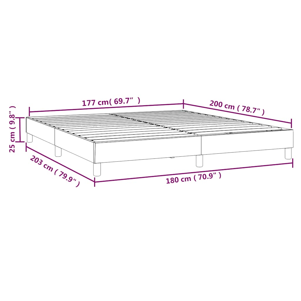 Σκελετός Κρεβατιού με Ελατήρια Πράσινο 180x200εκ. Βελούδινο - Pakobazaar