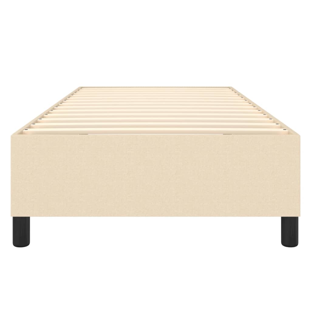 Σκελετός Κρεβατιού με Ελατήρια Κρεμ 100 x 200 εκ. Υφασμάτινο