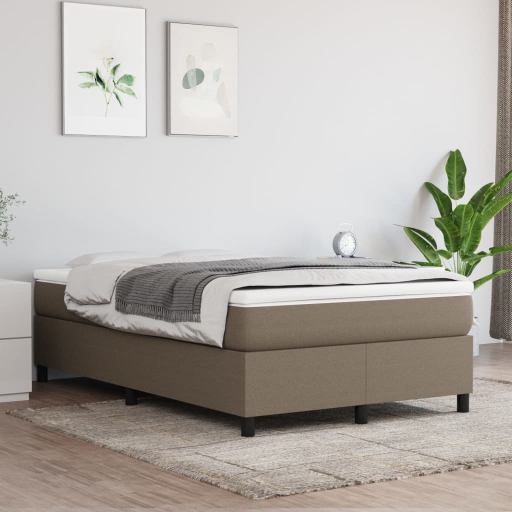 Σκελετός Κρεβατιού με Ελατήρια Taupe 120x200 εκ. Υφασμάτινο